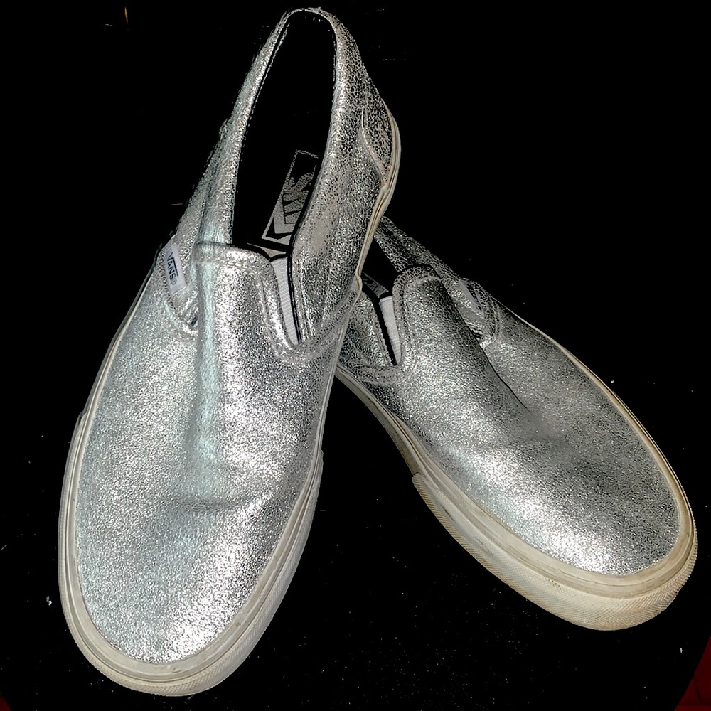 BOGO Silver Slip On Vans